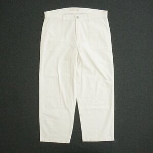 Levis Utility Pant Women's Size 32 White Cotton Blend Crop Straight Leg